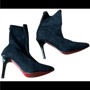 Elegant Black Stiletto vegan Ankle Boots